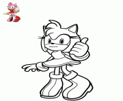 Coloriage Amy Rose Rosy the Rascal